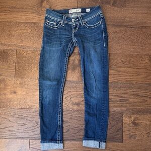 BKE Dark Blue Ankle Jeans